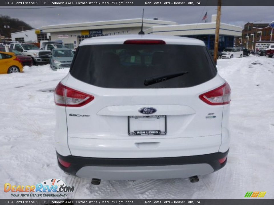 2014 Ford Escape SE 1.6L EcoBoost 4WD Oxford White / Medium Light Stone Photo #7