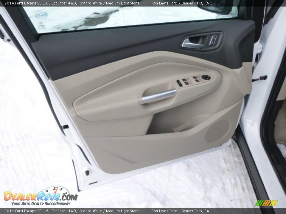 2014 Ford Escape SE 1.6L EcoBoost 4WD Oxford White / Medium Light Stone Photo #11