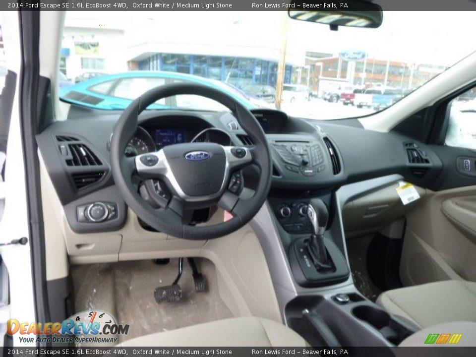 2014 Ford Escape SE 1.6L EcoBoost 4WD Oxford White / Medium Light Stone Photo #14