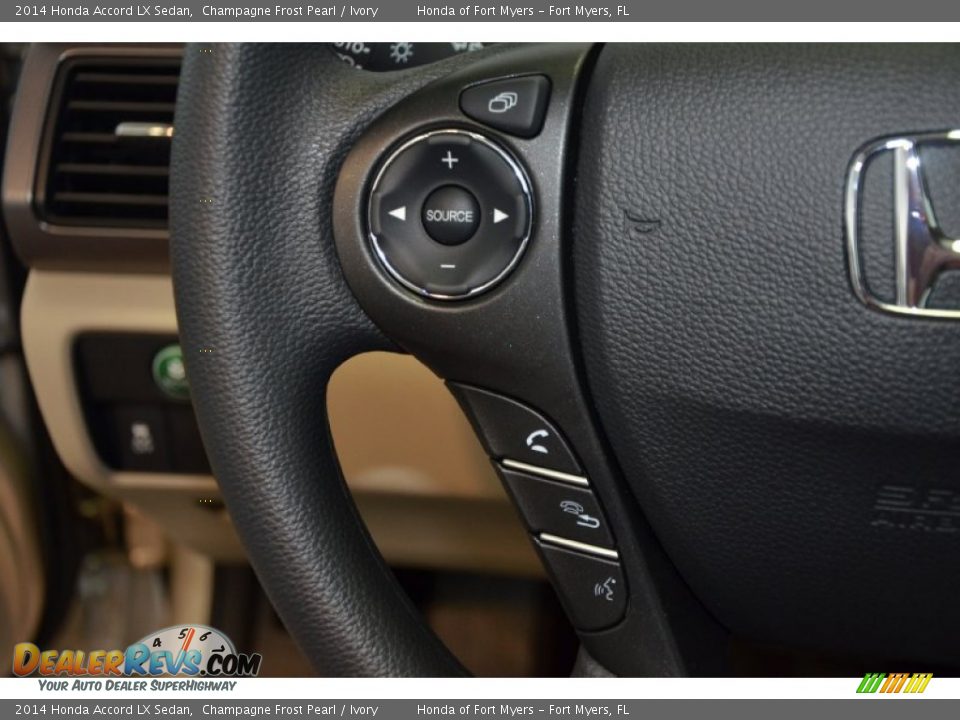 2014 Honda Accord LX Sedan Champagne Frost Pearl / Ivory Photo #27