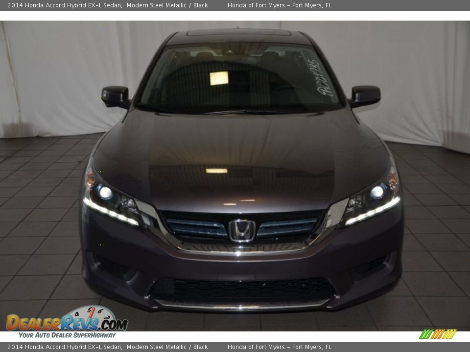 2014 Honda Accord Hybrid EX-L Sedan Modern Steel Metallic / Black Photo #2