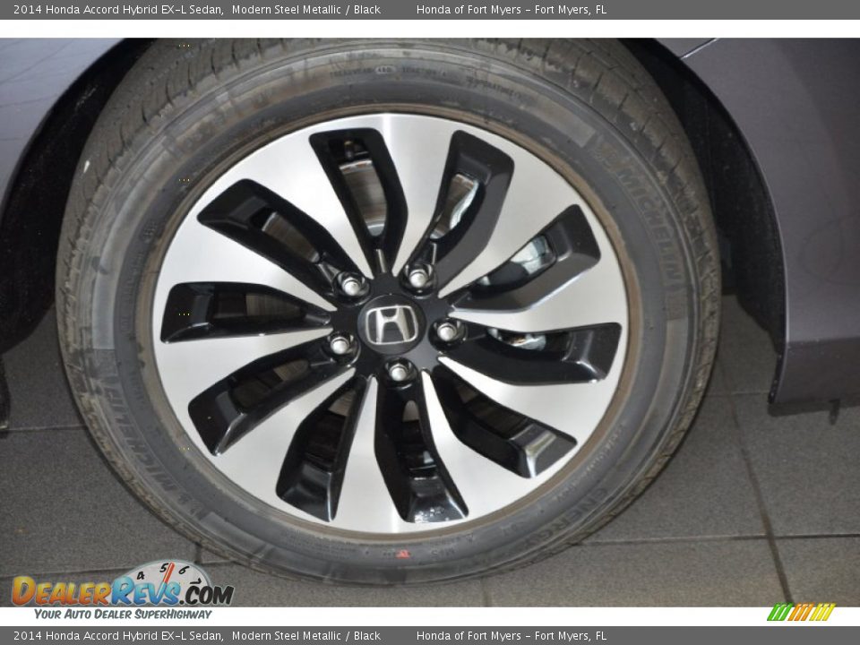 2014 Honda Accord Hybrid EX-L Sedan Modern Steel Metallic / Black Photo #3