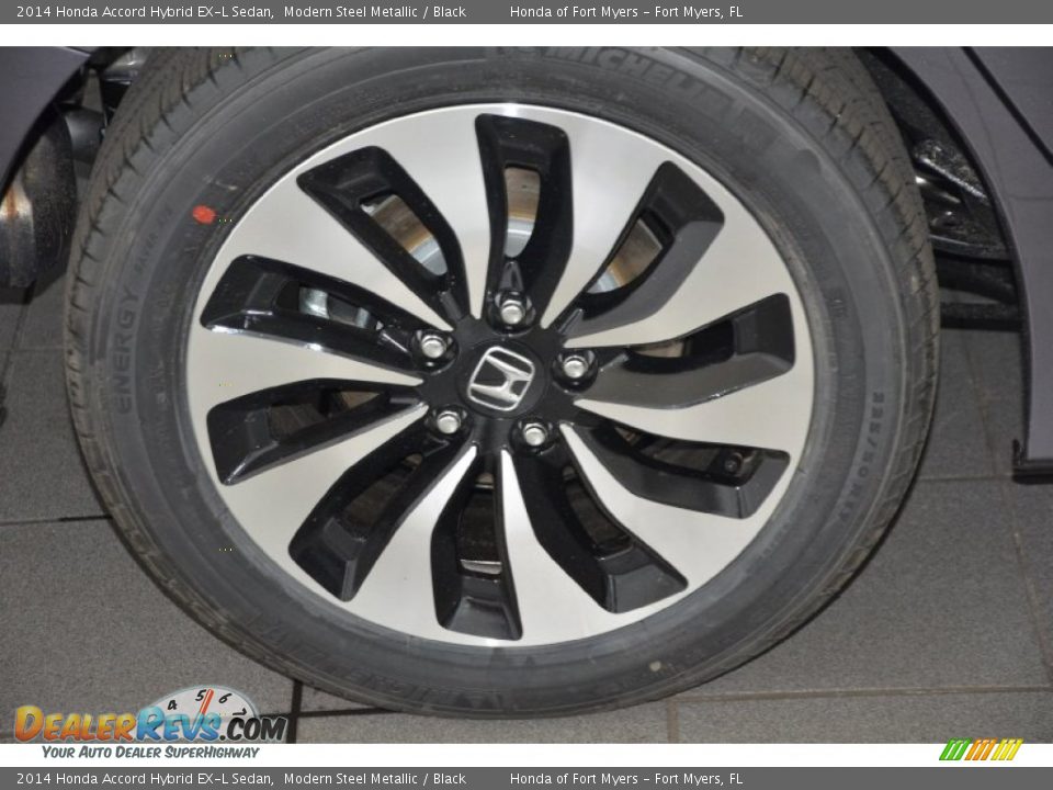 2014 Honda Accord Hybrid EX-L Sedan Modern Steel Metallic / Black Photo #4