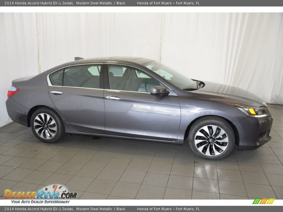 2014 Honda Accord Hybrid EX-L Sedan Modern Steel Metallic / Black Photo #5