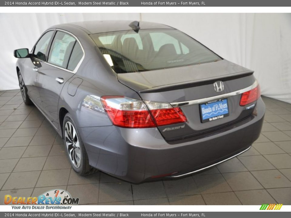 2014 Honda Accord Hybrid EX-L Sedan Modern Steel Metallic / Black Photo #6