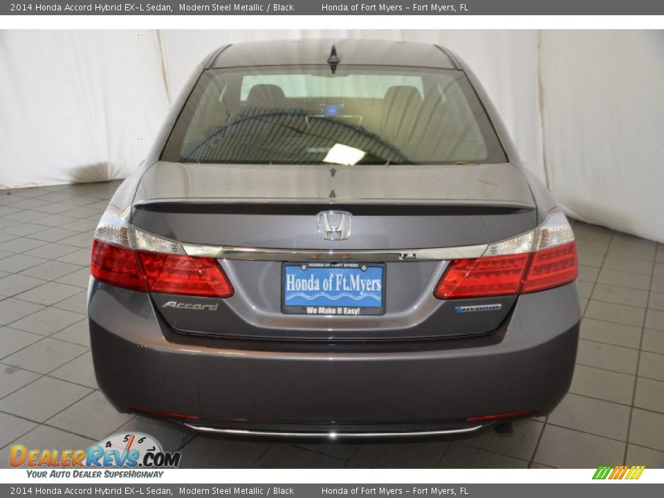 2014 Honda Accord Hybrid EX-L Sedan Modern Steel Metallic / Black Photo #7
