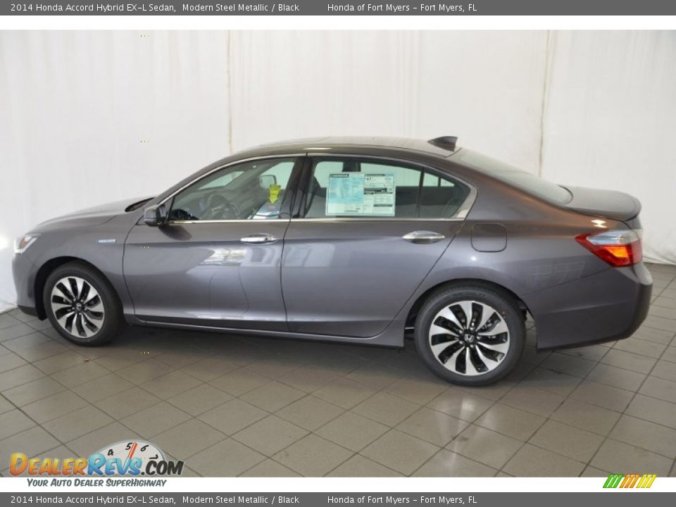 2014 Honda Accord Hybrid EX-L Sedan Modern Steel Metallic / Black Photo #8