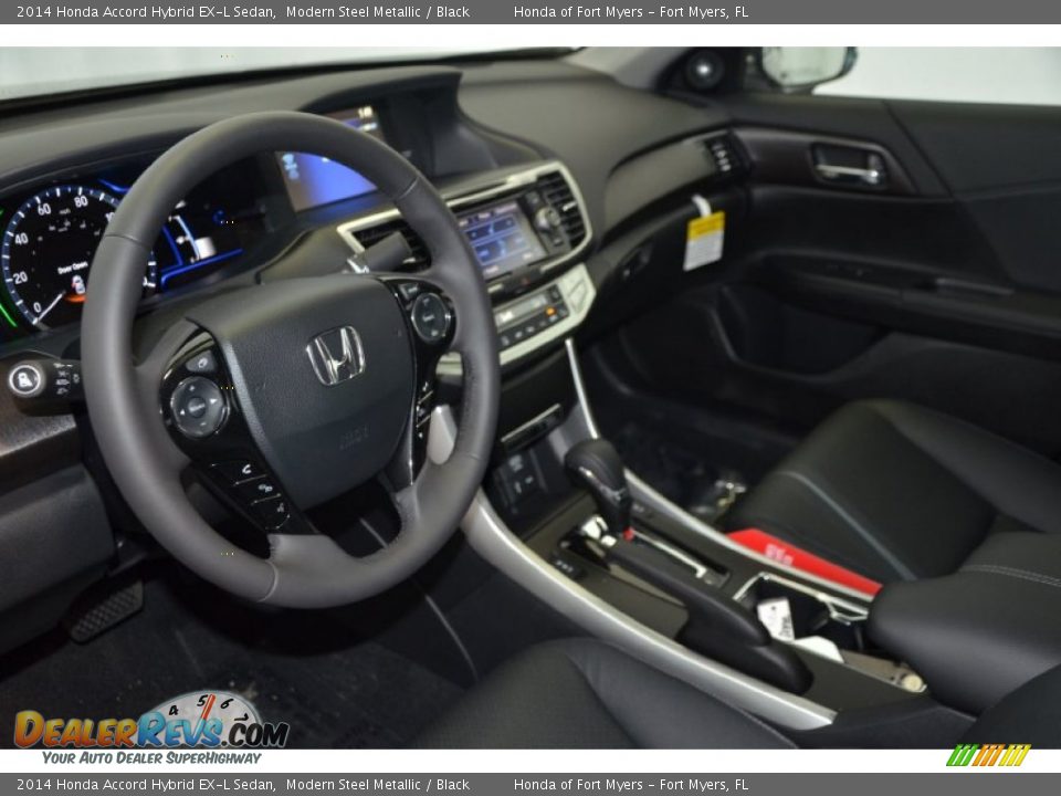 2014 Honda Accord Hybrid EX-L Sedan Modern Steel Metallic / Black Photo #11