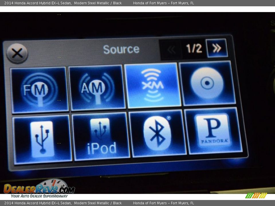 2014 Honda Accord Hybrid EX-L Sedan Modern Steel Metallic / Black Photo #17