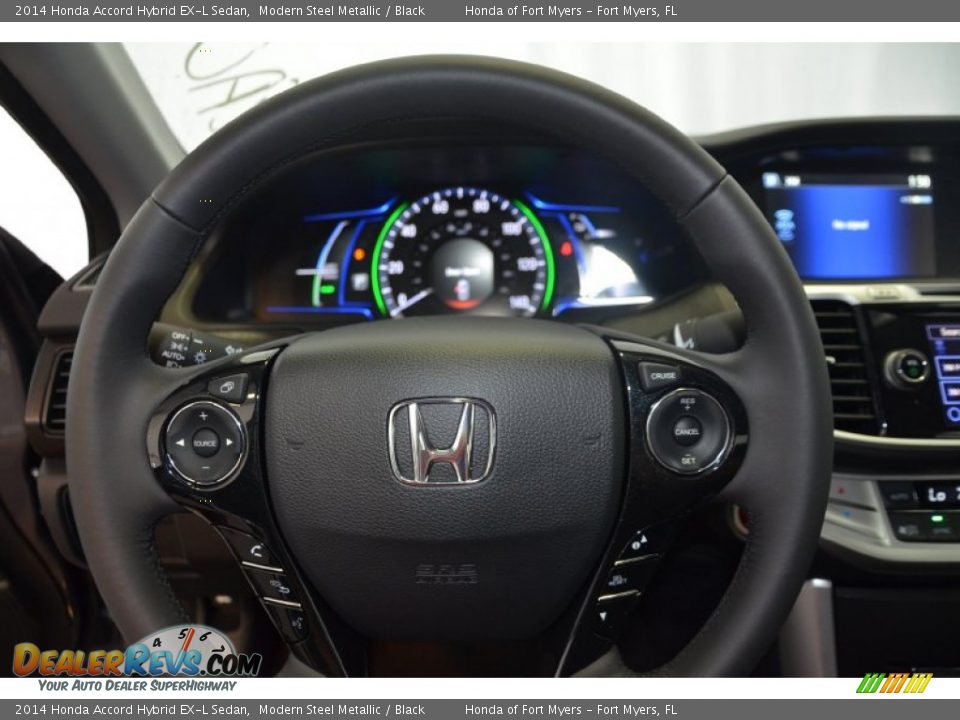 2014 Honda Accord Hybrid EX-L Sedan Modern Steel Metallic / Black Photo #25