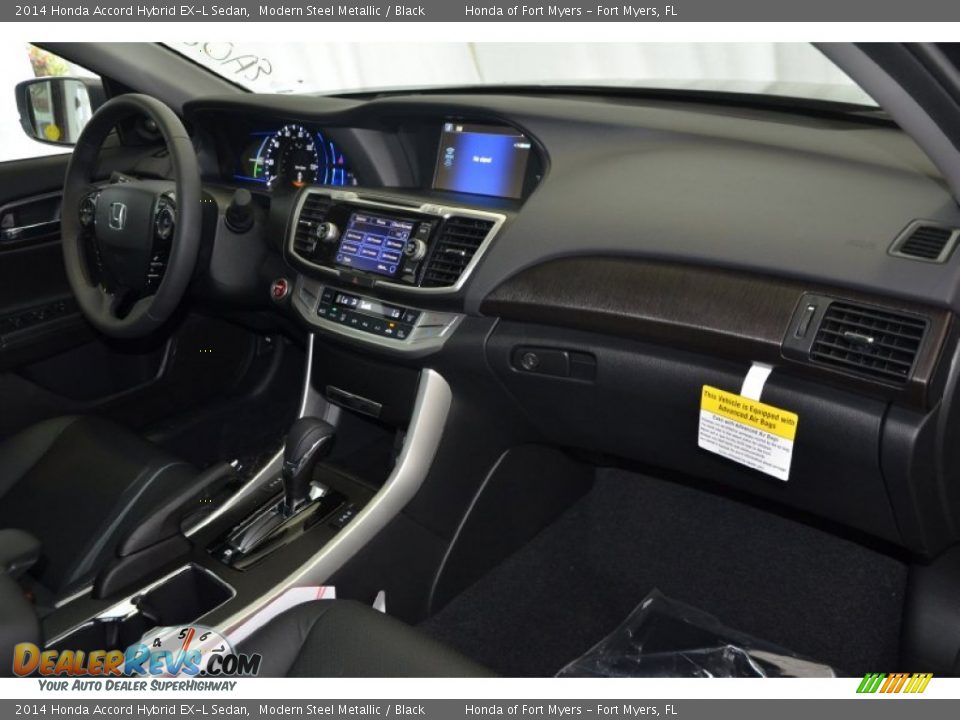 2014 Honda Accord Hybrid EX-L Sedan Modern Steel Metallic / Black Photo #36