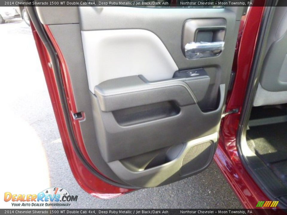 2014 Chevrolet Silverado 1500 WT Double Cab 4x4 Deep Ruby Metallic / Jet Black/Dark Ash Photo #13