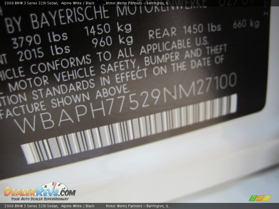 2009 BMW 3 Series 328i Sedan Alpine White / Black Photo #32