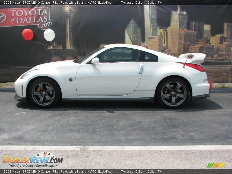 2008 Nissan 350Z NISMO Coupe Pikes Peak White Pearl / NISMO Black/Red Photo #1