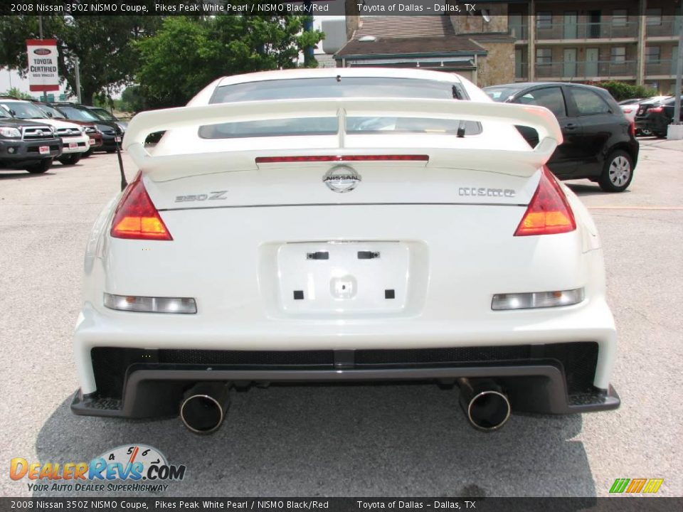 2008 Nissan 350Z NISMO Coupe Pikes Peak White Pearl / NISMO Black/Red Photo #7