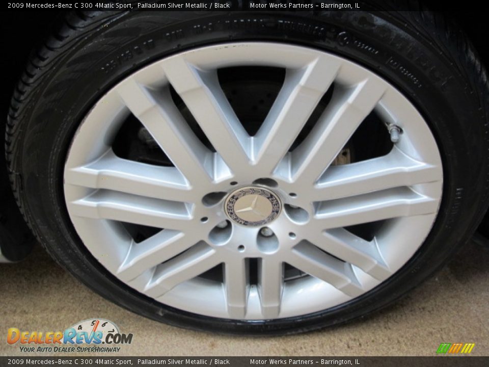 2009 Mercedes-Benz C 300 4Matic Sport Palladium Silver Metallic / Black Photo #11