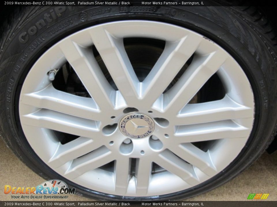 2009 Mercedes-Benz C 300 4Matic Sport Palladium Silver Metallic / Black Photo #12