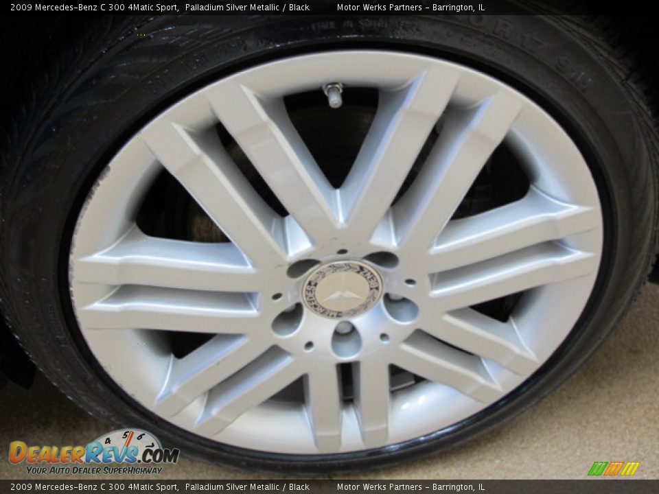 2009 Mercedes-Benz C 300 4Matic Sport Palladium Silver Metallic / Black Photo #13