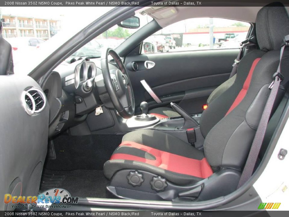 2008 Nissan 350Z NISMO Coupe Pikes Peak White Pearl / NISMO Black/Red Photo #9