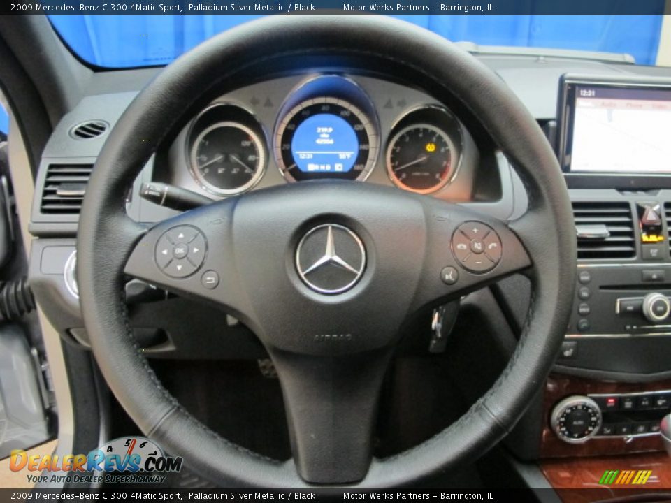 2009 Mercedes-Benz C 300 4Matic Sport Palladium Silver Metallic / Black Photo #32