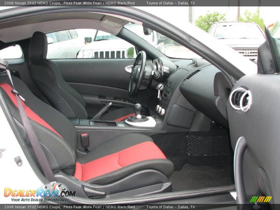 2008 Nissan 350Z NISMO Coupe Pikes Peak White Pearl / NISMO Black/Red Photo #10