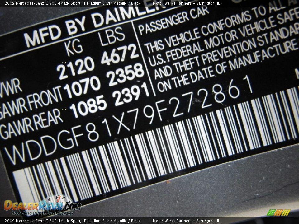 2009 Mercedes-Benz C 300 4Matic Sport Palladium Silver Metallic / Black Photo #33