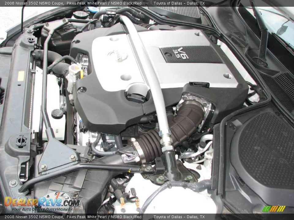 2008 Nissan 350Z NISMO Coupe Pikes Peak White Pearl / NISMO Black/Red Photo #13