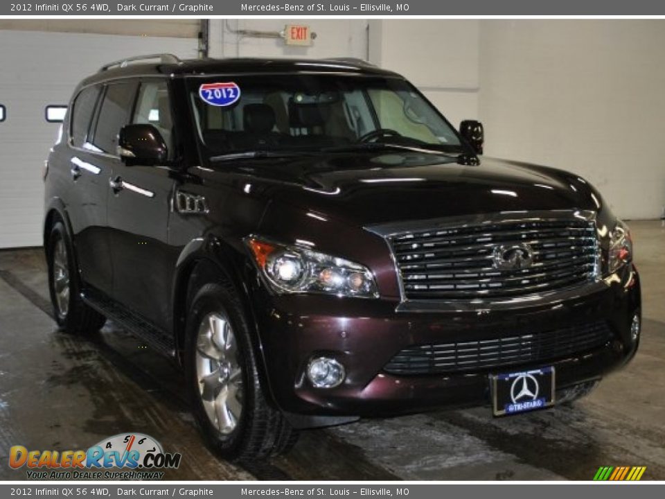 2012 Infiniti QX 56 4WD Dark Currant / Graphite Photo #1
