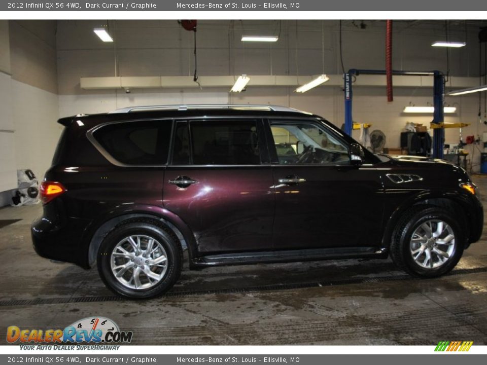2012 Infiniti QX 56 4WD Dark Currant / Graphite Photo #2