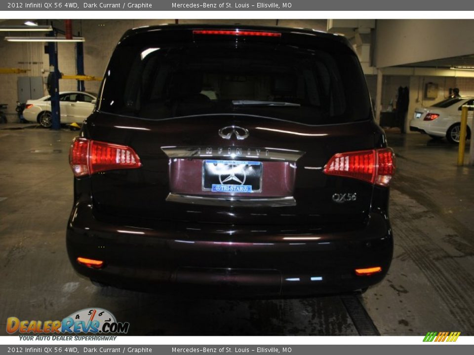 2012 Infiniti QX 56 4WD Dark Currant / Graphite Photo #3
