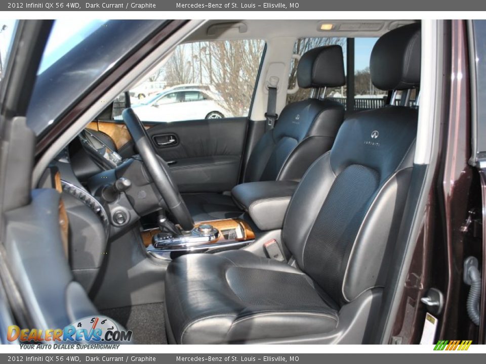 2012 Infiniti QX 56 4WD Dark Currant / Graphite Photo #4