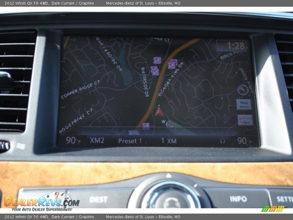 2012 Infiniti QX 56 4WD Dark Currant / Graphite Photo #5