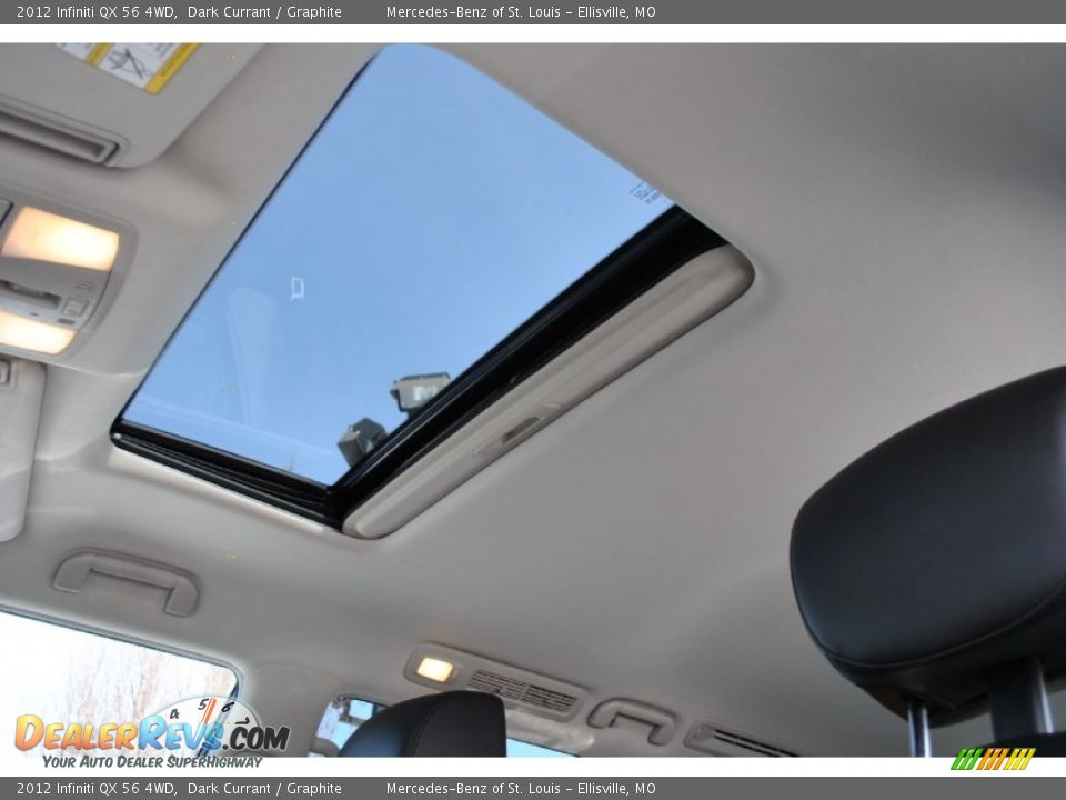 2012 Infiniti QX 56 4WD Dark Currant / Graphite Photo #8