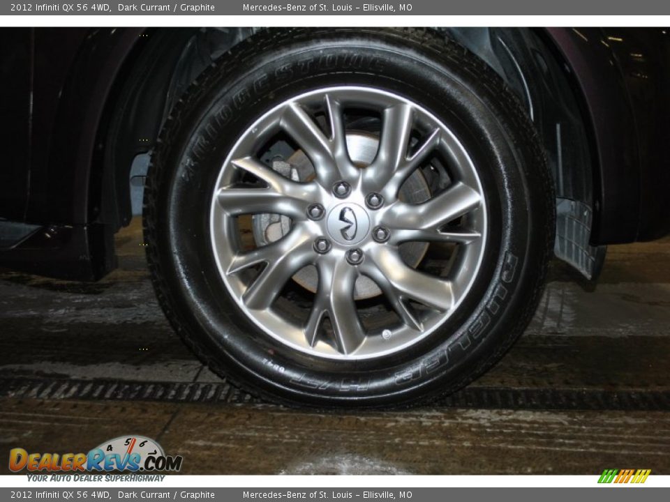 2012 Infiniti QX 56 4WD Dark Currant / Graphite Photo #9