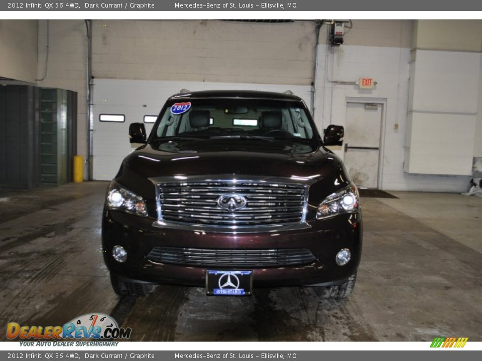 2012 Infiniti QX 56 4WD Dark Currant / Graphite Photo #11