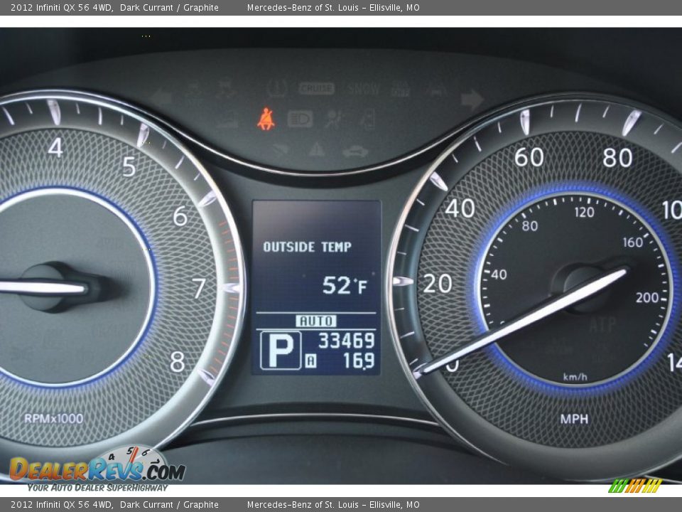 2012 Infiniti QX 56 4WD Dark Currant / Graphite Photo #12