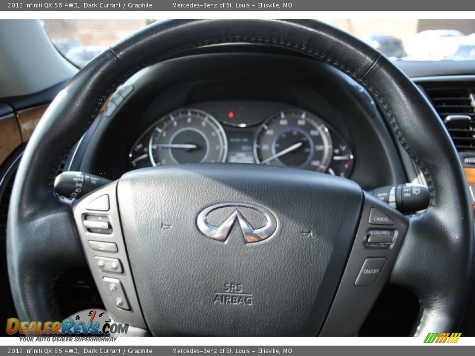 2012 Infiniti QX 56 4WD Dark Currant / Graphite Photo #13