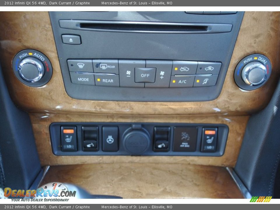 2012 Infiniti QX 56 4WD Dark Currant / Graphite Photo #15