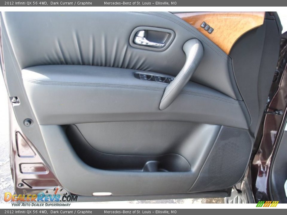 2012 Infiniti QX 56 4WD Dark Currant / Graphite Photo #16