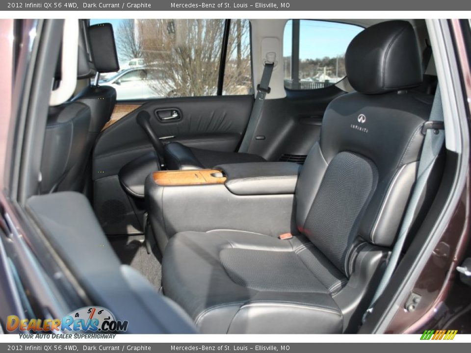 2012 Infiniti QX 56 4WD Dark Currant / Graphite Photo #17