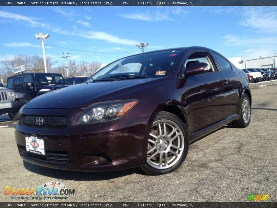 2008 Scion tC Sizzling Crimson Red Mica / Dark Charcoal Gray Photo #1