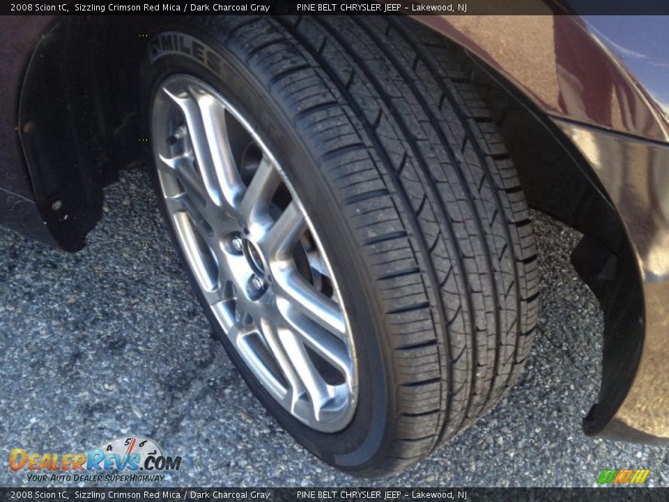 2008 Scion tC Sizzling Crimson Red Mica / Dark Charcoal Gray Photo #2