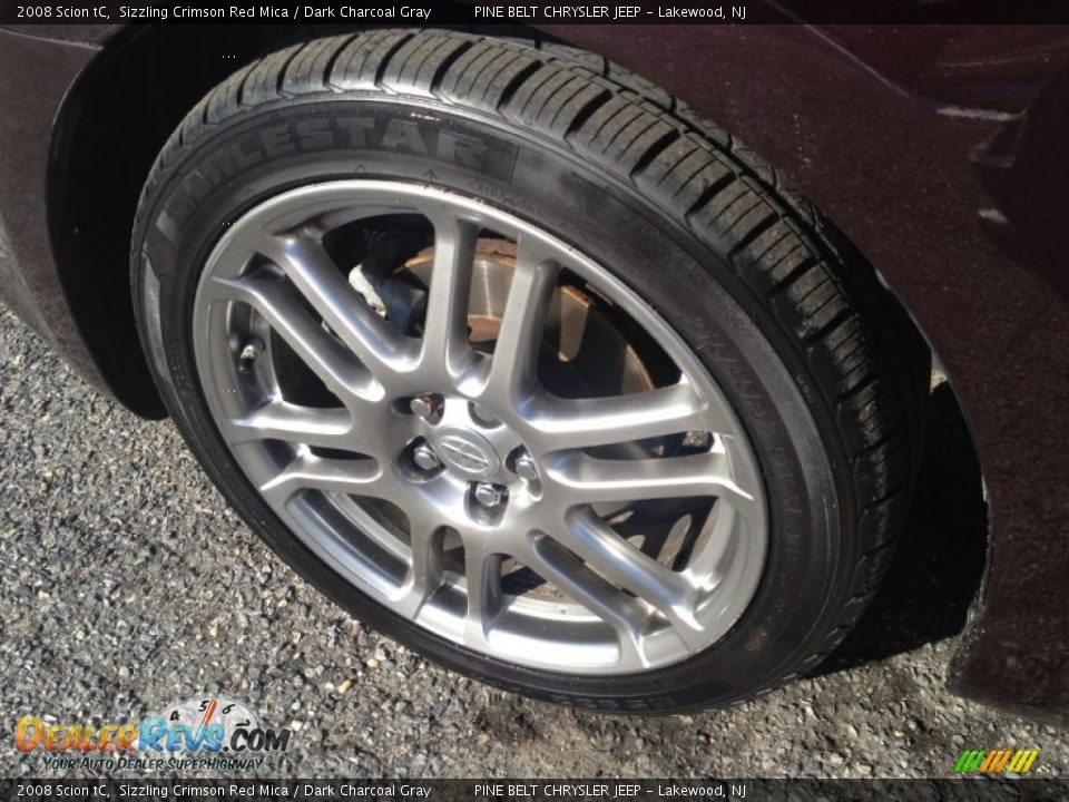2008 Scion tC Sizzling Crimson Red Mica / Dark Charcoal Gray Photo #3