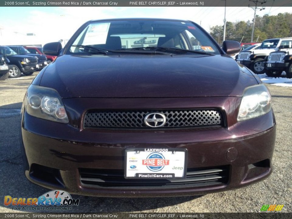 2008 Scion tC Sizzling Crimson Red Mica / Dark Charcoal Gray Photo #4