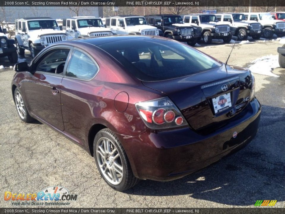 2008 Scion tC Sizzling Crimson Red Mica / Dark Charcoal Gray Photo #6