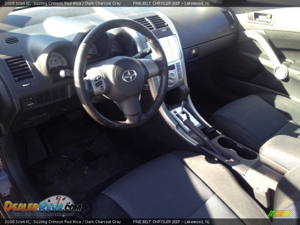 2008 Scion tC Sizzling Crimson Red Mica / Dark Charcoal Gray Photo #8