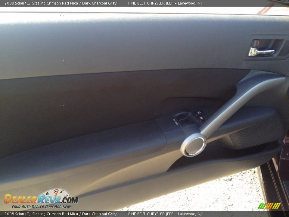 2008 Scion tC Sizzling Crimson Red Mica / Dark Charcoal Gray Photo #9