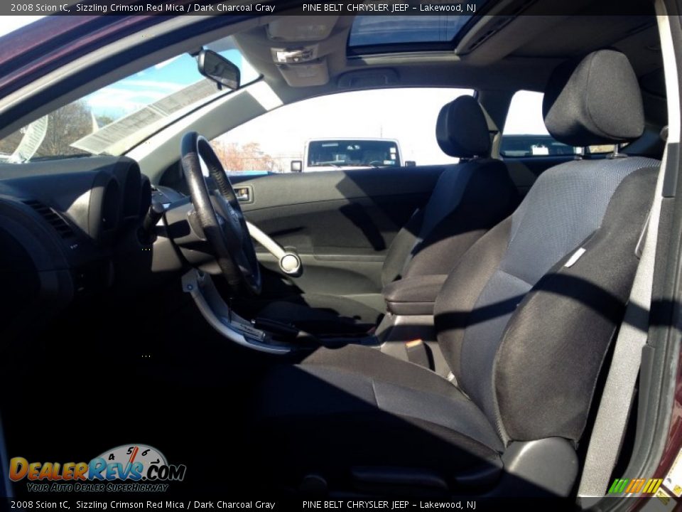 2008 Scion tC Sizzling Crimson Red Mica / Dark Charcoal Gray Photo #10