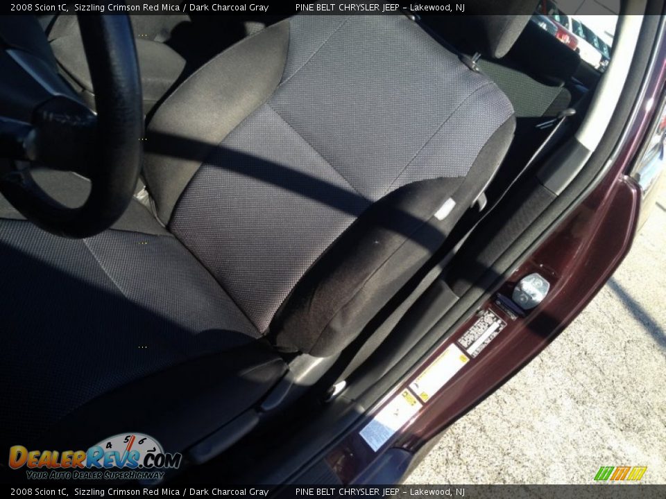 2008 Scion tC Sizzling Crimson Red Mica / Dark Charcoal Gray Photo #11