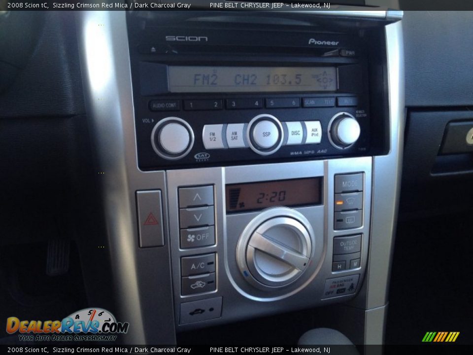 2008 Scion tC Sizzling Crimson Red Mica / Dark Charcoal Gray Photo #15